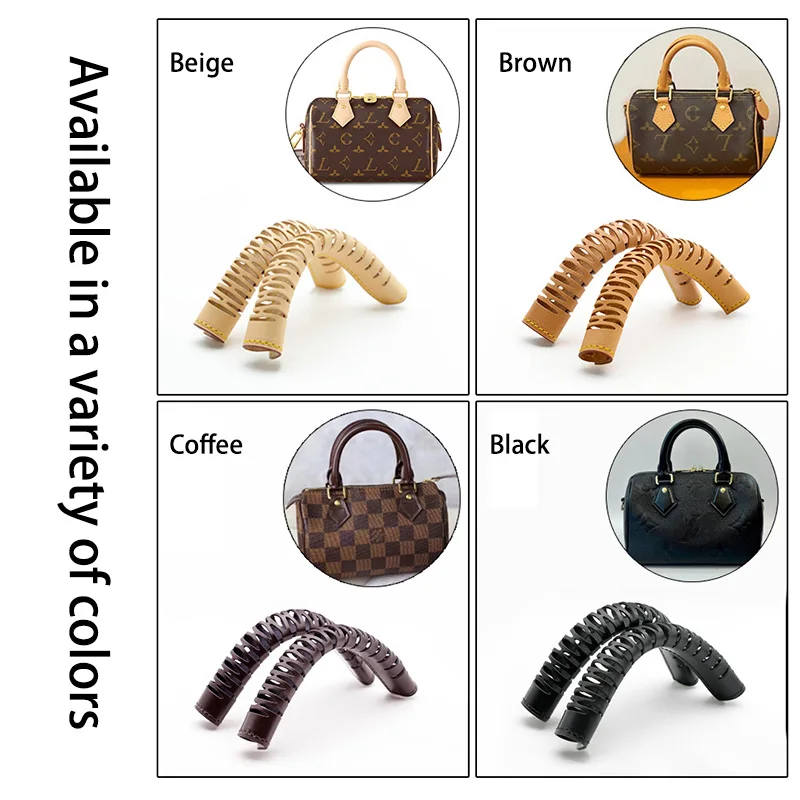EverToner With plant-tanned Leather Handle Protector Strap Cover for Round Handles for Speedy20 25 30 Bag Accessories