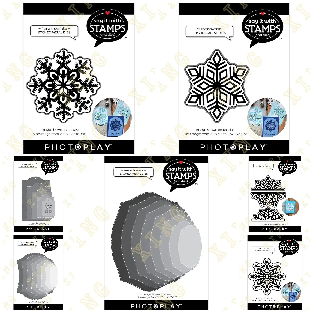 Metal Craft Cutting Dies Diy Scrapbook Paper Diary Decoration Card Handmade Embossing New Product Nested Tags Split Snowflake