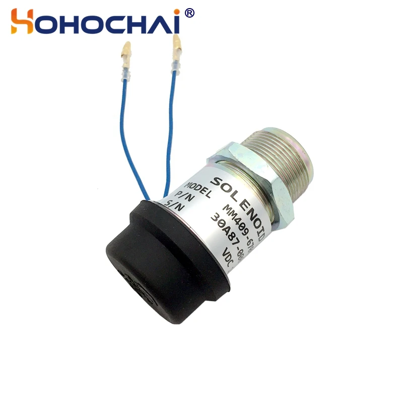 

Электромагнитный клапан отключения топлива 12 В MM409-67001 30A87-00060 для двигателя Mitsubishi S3L2-E2 S4L2 L2E K4E K4F K3M K4M