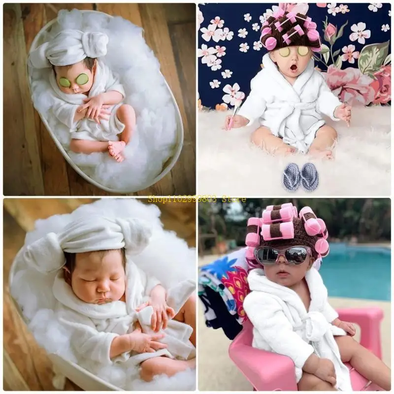 طفل التقطت الصور الدعائم الشاطئ زي البشكير حك ثوب النوم الوليد صور التصوير الزي استوديو الصور تشكل الدعائم J0MF #2