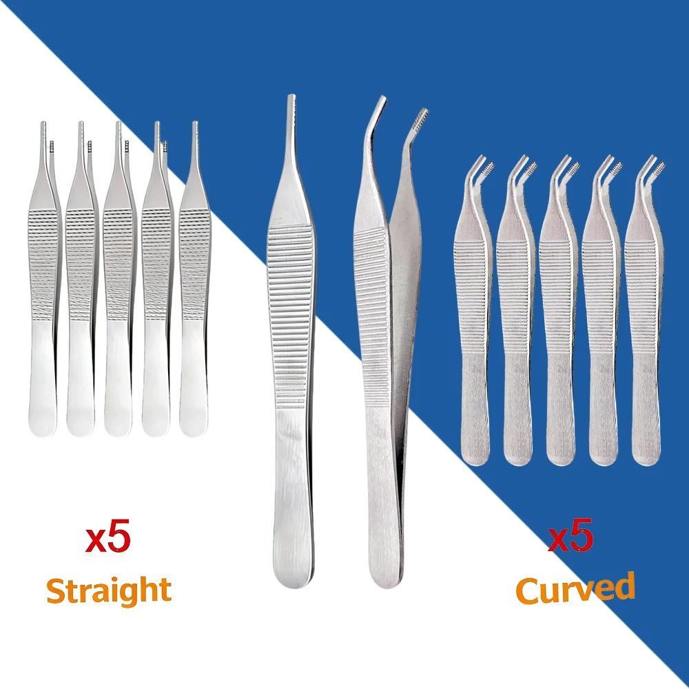 

12cm Stainless Steel Surgical Forceps with Serrated Tips – Ophthalmic Tweezers for Cartilage and Tissue Handling