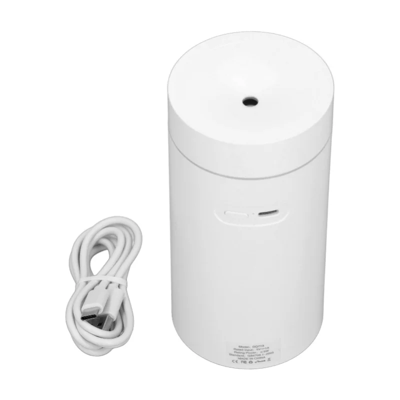 

Автомобильный диффузор с питанием от USB, автоматический, 2000 мАч, с 7 цветными лампами, автомобильный увлажнитель воздуха, белый для вождения