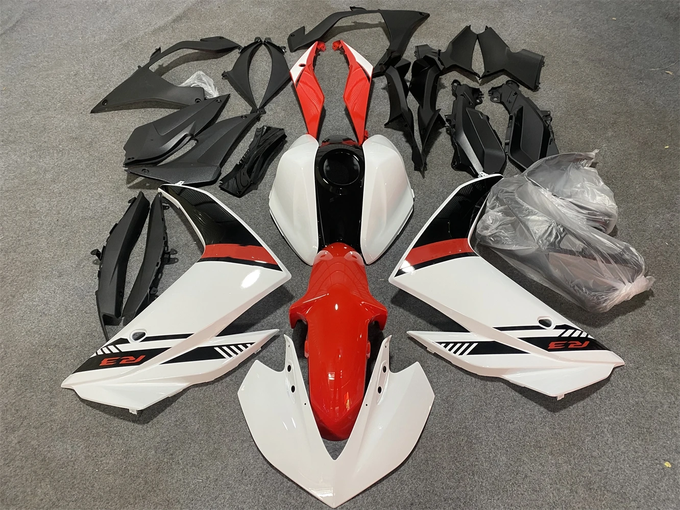 Injection Fairings for R3 2015 - 2017 R25 2016 Complete Panels 15 16 17 ABS Plastic Panels Kit Body Work Light Pearly white