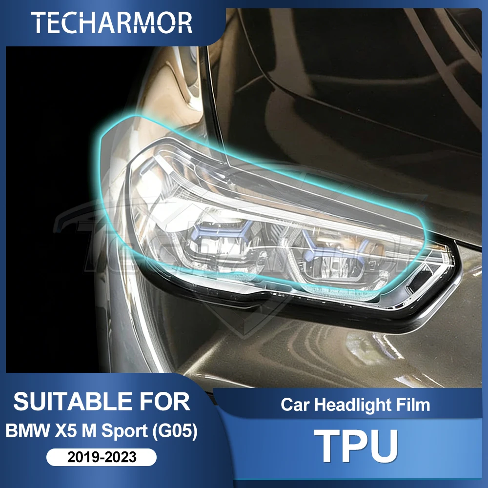 TPU-Autoscheinwerfer-Schutzfolie für BMW X5 M Sport G05 2019-2023 Transport & Smoke Anti-Scratch Auto Externe Zubehörteile