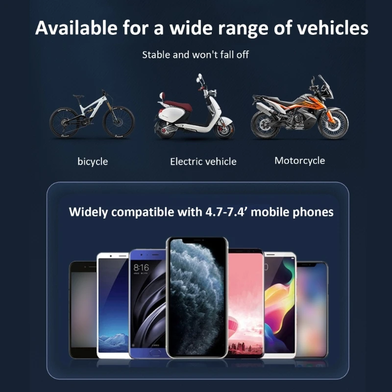 Motorbike Phone Stand with Sun Protections User Friendly Designing Stand Long Service Phone Holder Rack