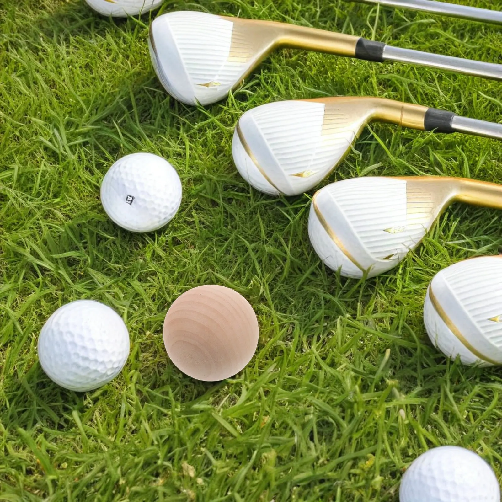 6個入り未完成ブナ材クロケットボール5.5cm交換用裏庭屋外 - Croquet Set Lawn のレビューと価格