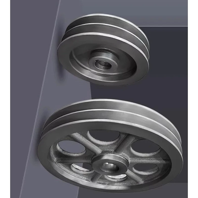 1pc Wheel Triangular Pulley Applied To B Type Two Slot Hollow Gear Reducer Engine Generator Drive