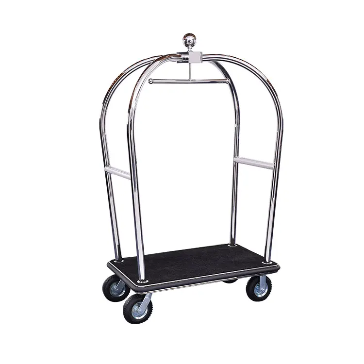 

Luxury Fashion High Quality Black Hotel Modern Luggage Cart