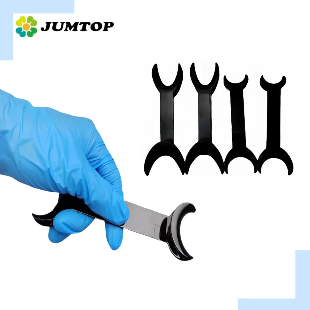 4Pcs Dental T-Shaped Cheek Retractor Mouth Opener Lip Spreader Set for Intraoral Procedures Orthodontic Dentistry Tools