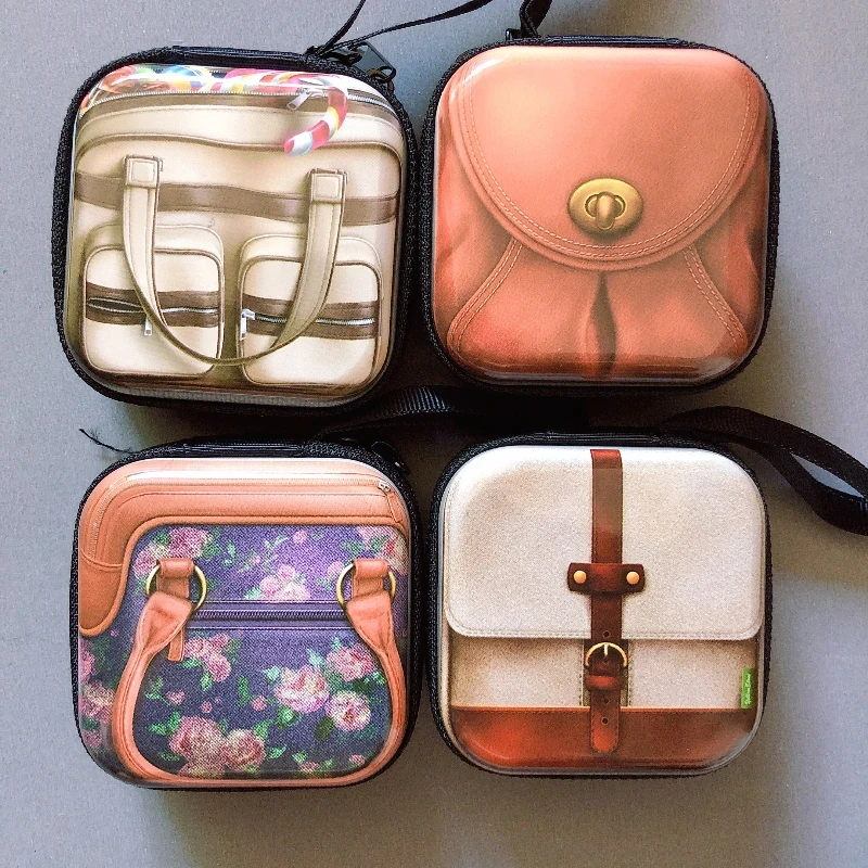 

Retro tinplate square coin purse, electrical key, coin zipper bag, headphone, data cable, organizing and storage box