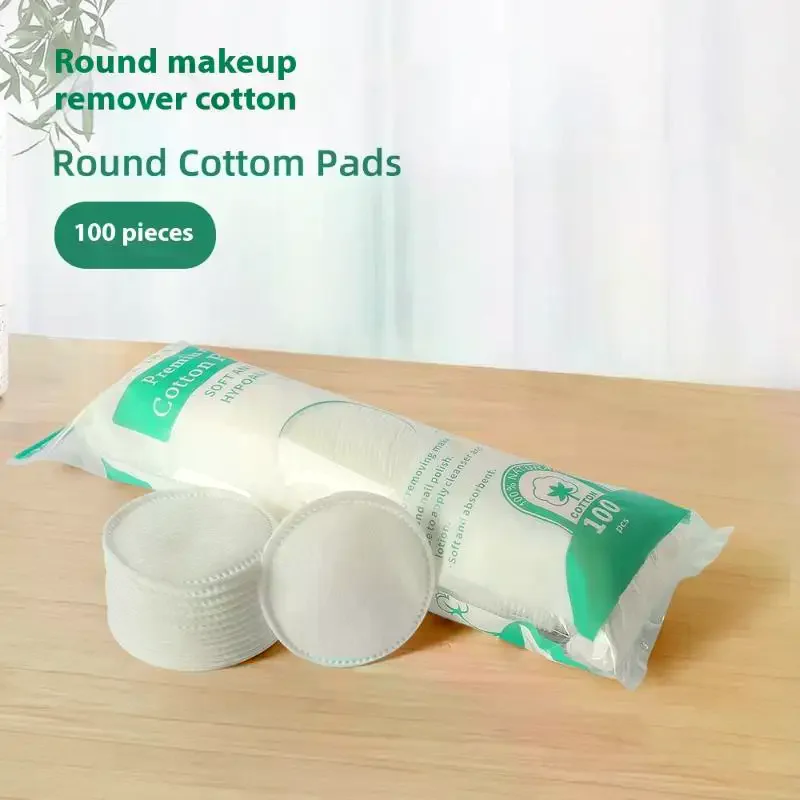 100 ชิ้นผ้าฝ้ายทิ้งทําความสะอาดผ้าฝ้ายเล็บ Remover รอบนุ่มทําความสะอาดใบหน้า Remover ผ้าฝ้ายแต่งหน้าเครื่องมือ