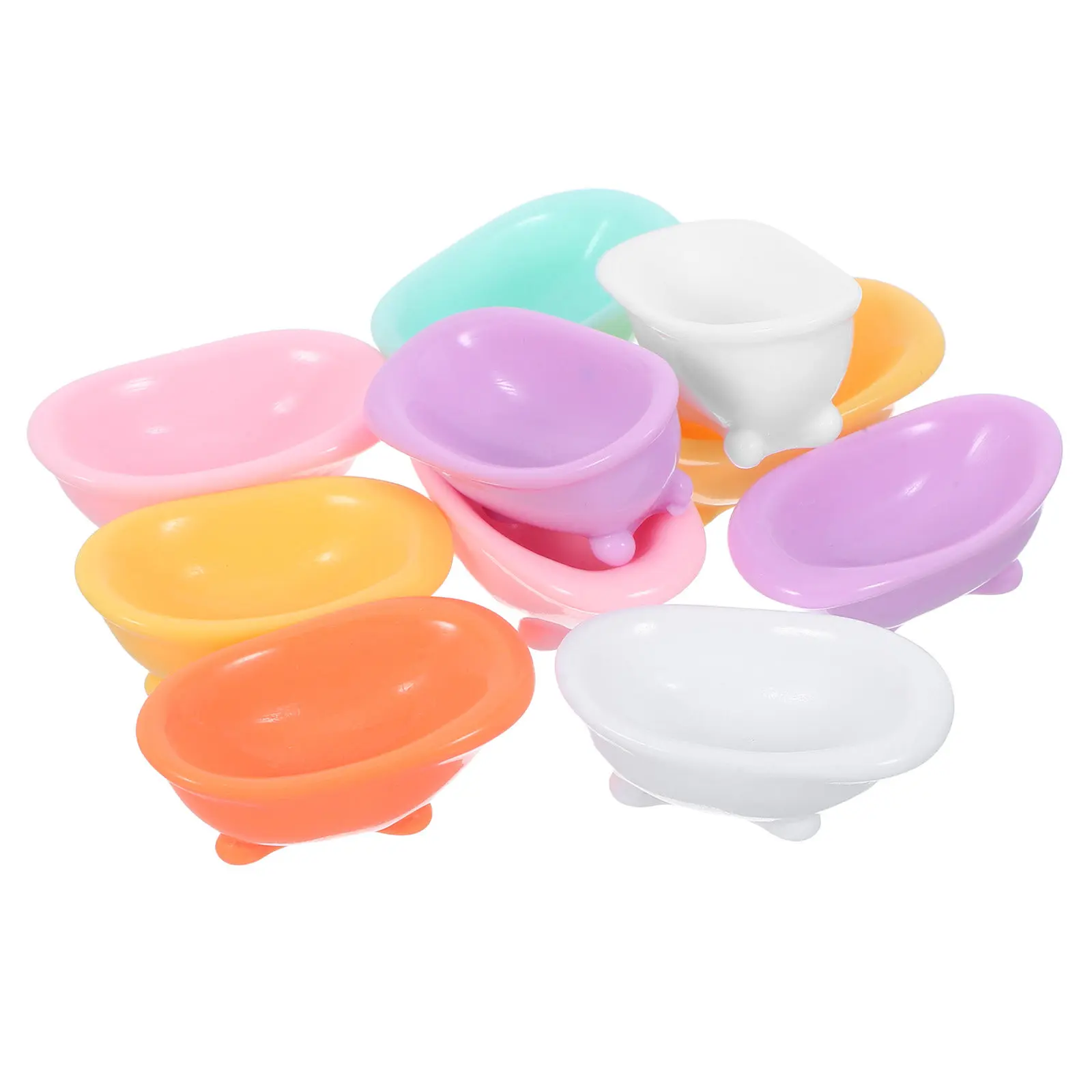 

10Pcs Simulation Resin Bathtubs Creative Bathtub Shape Miniature Bathroom Bathtubs Micro Landscape Supplies Elegant Home Decor