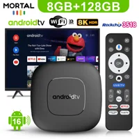 Original T1 Smart TV Box RK3518 compatible con vídeo 8K 8GB128GB Wifi6 Netflix asistente de Google Streaming reproductor multimedia decodificador