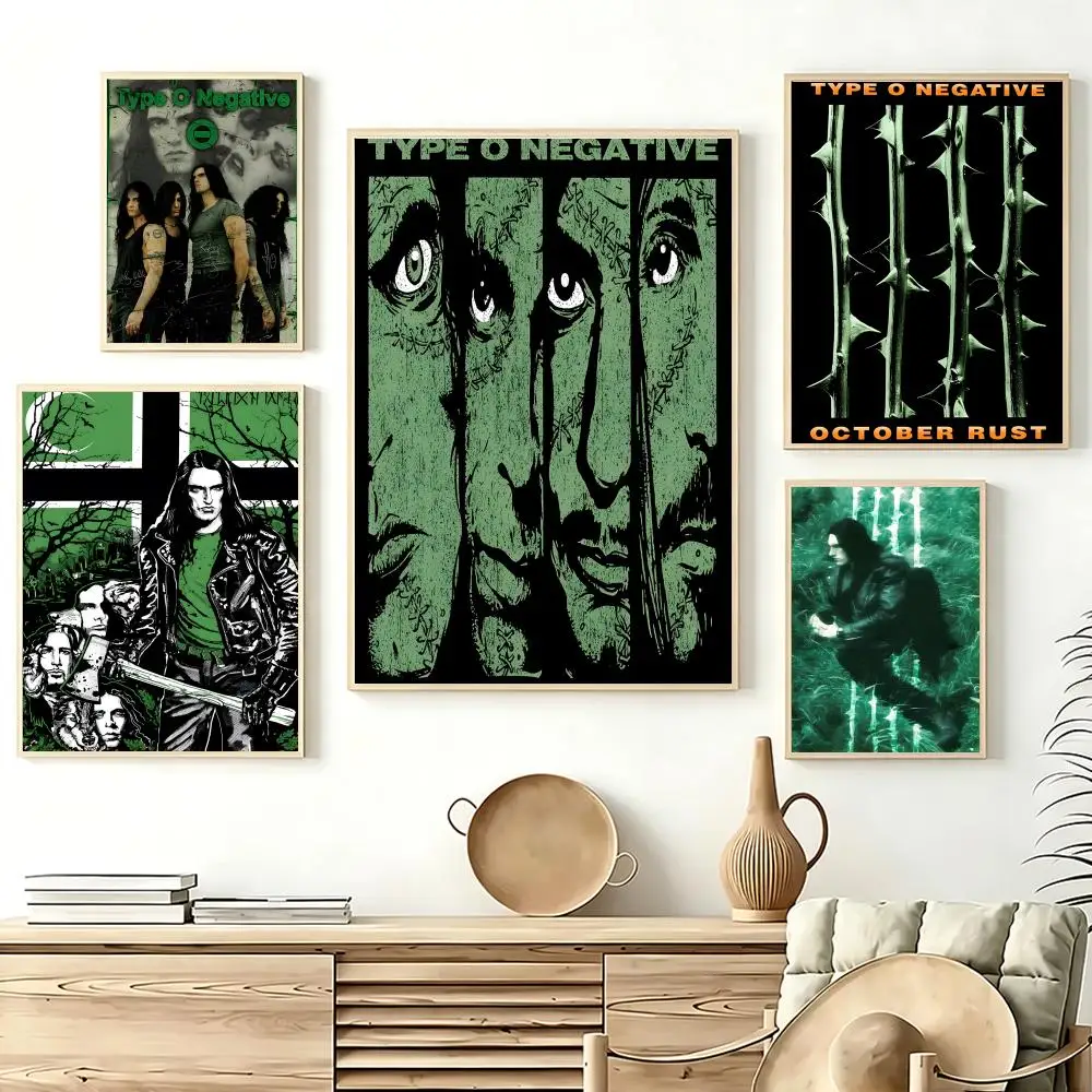 Gothic T-Type O NegativeS Poster, stilvolles Kunstposter, Wanddekoration für Wohnzimmer, Schlafzimmer, Büro, Hotel, Inneneinrichtung
