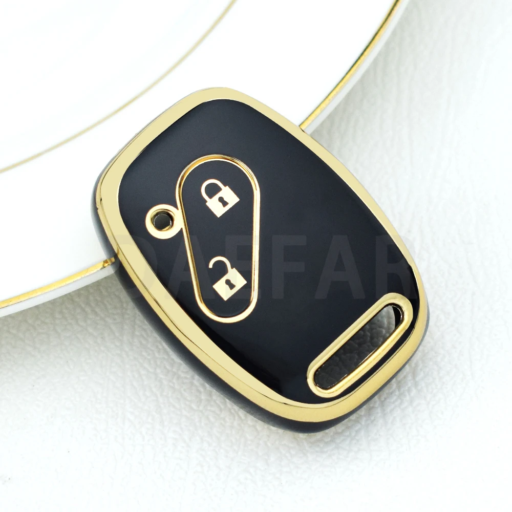 For Honda CR-V Civic Insight Fit SRV FRV Chord 7 Jazz Gr8 150 R TPU 2 Buttons Car Key Case Shell Remote Fob Cover