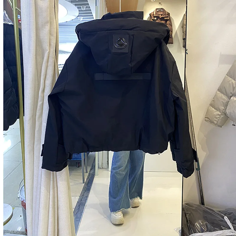 2025年冬新作 レディース ショート丈 取り外し可能キャップ付き ダウンジャケット 高級ホワイトダックダウン 防寒保温