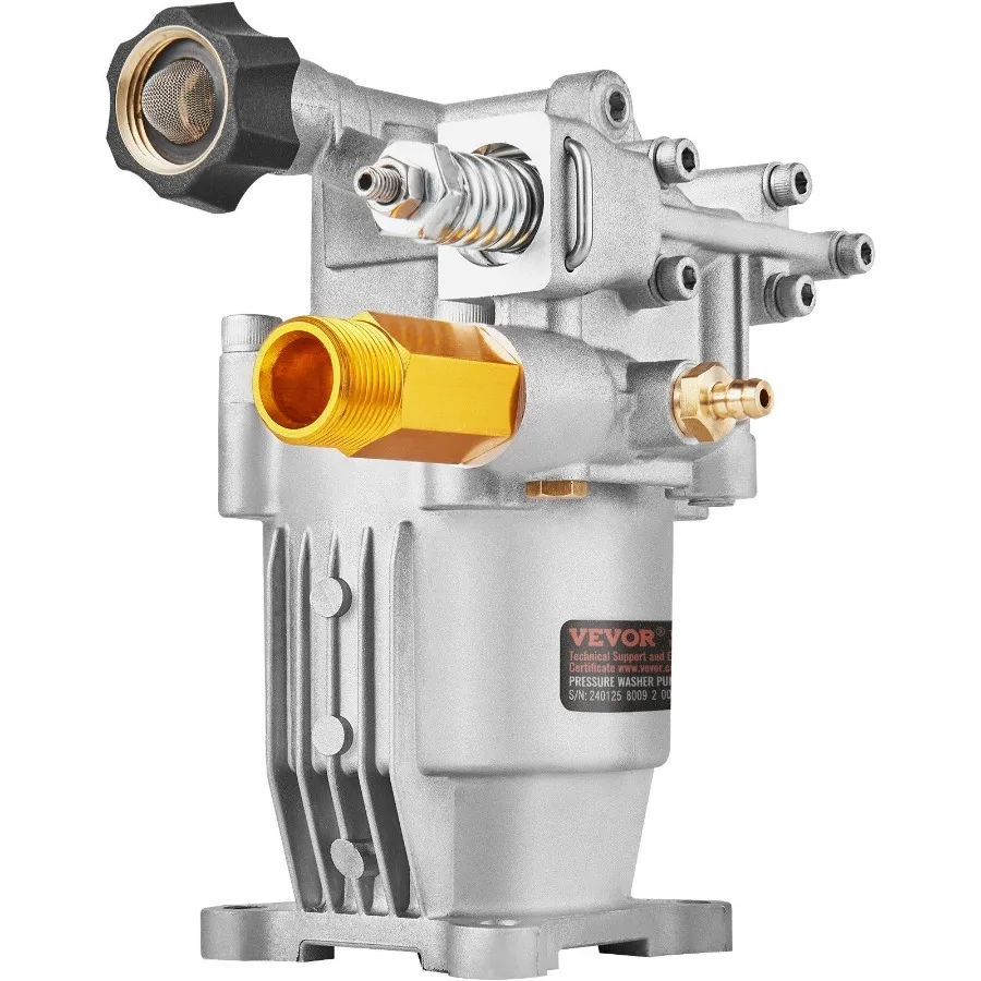 

Pressure Washer Pump 3 4 Shaft Horizontal 3400 PSI 2.5 GPM Replacement Power Washer Pumps Kit Parts Washer Pump Compatible wit