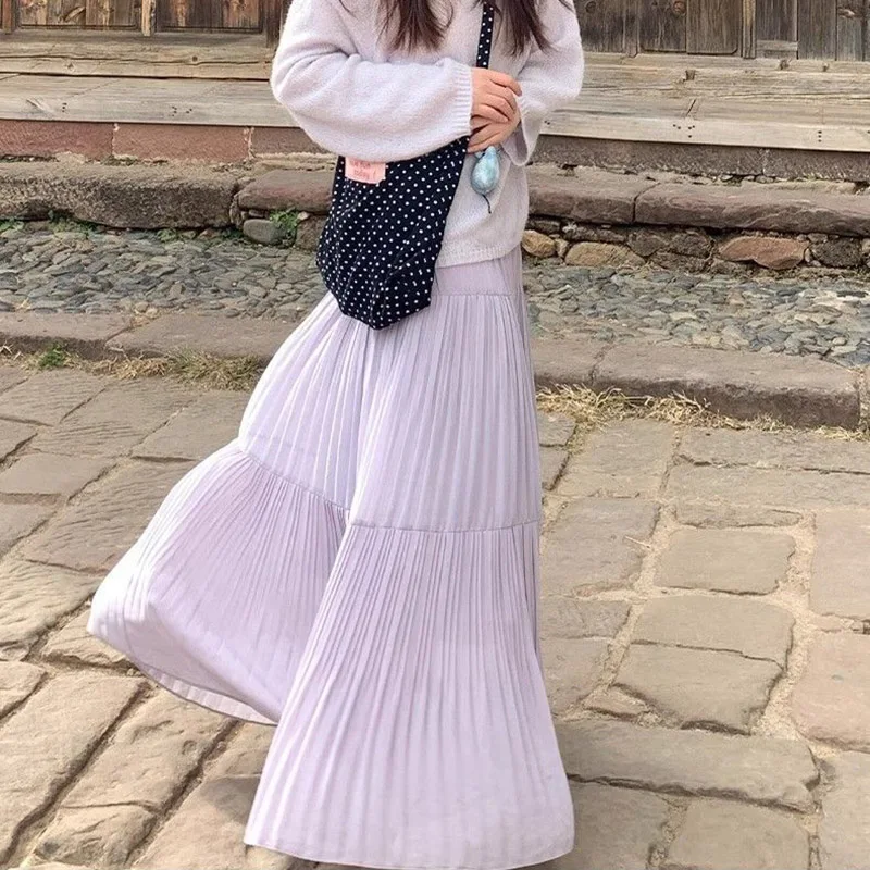 

Летние женские однотонные дизайнерские юбки с драпировкой, элегантные миди-юбки с высокой талией, классические тонкие юбки-миди для девушек