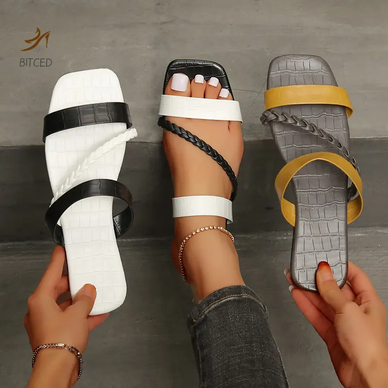 ฤดูร้อนรองเท้าแตะสำหรับผู้หญิง2023ใหม่แฟชั่น Casual Sandal Datar Wanita นอกหญิงรองเท้าแตะชายหาดรองเท้า Sandalias Plus ขนาด