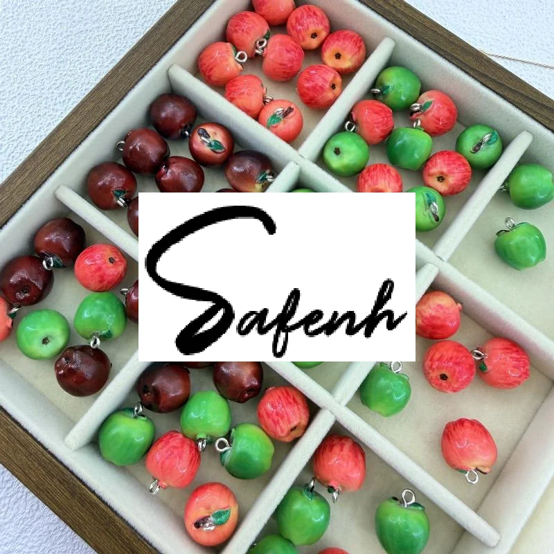 5Pcs 14x15MM 3D Resin Simulation Fruit Charms Pendant Spacer Loose Beads For DIY Jewelry Bracelet Earrings Accessories