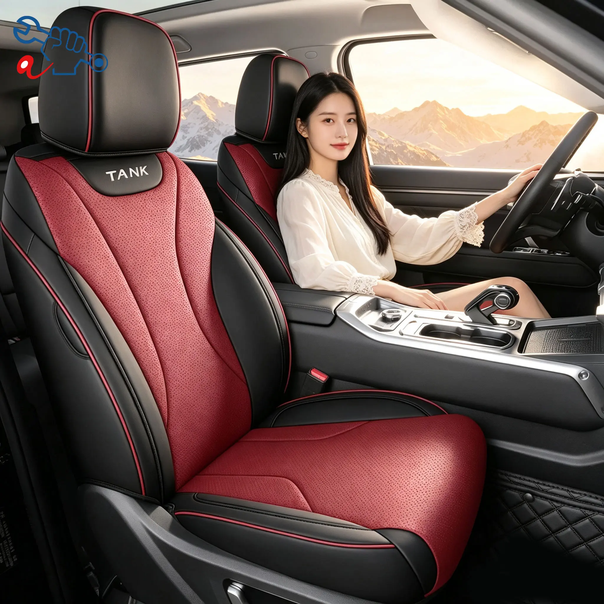 Left‑Drive Car Seat Cover For GWM Tank 400 Hi4‑T 2023‑2026 Full Enclosed Auto Cushion All‑Season Interior Refit Modified Seat