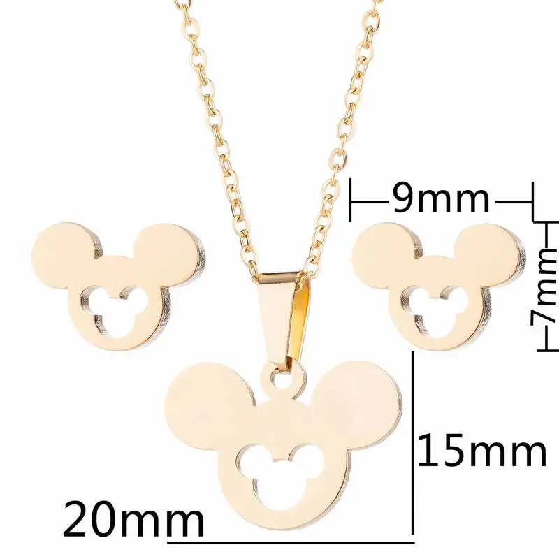 10 Pieces Fashion Snowflake Earrings Christmas Gift Jewelry Set Cute Mickey Heartbeat Key Valentine's Day Fashion Set for Women