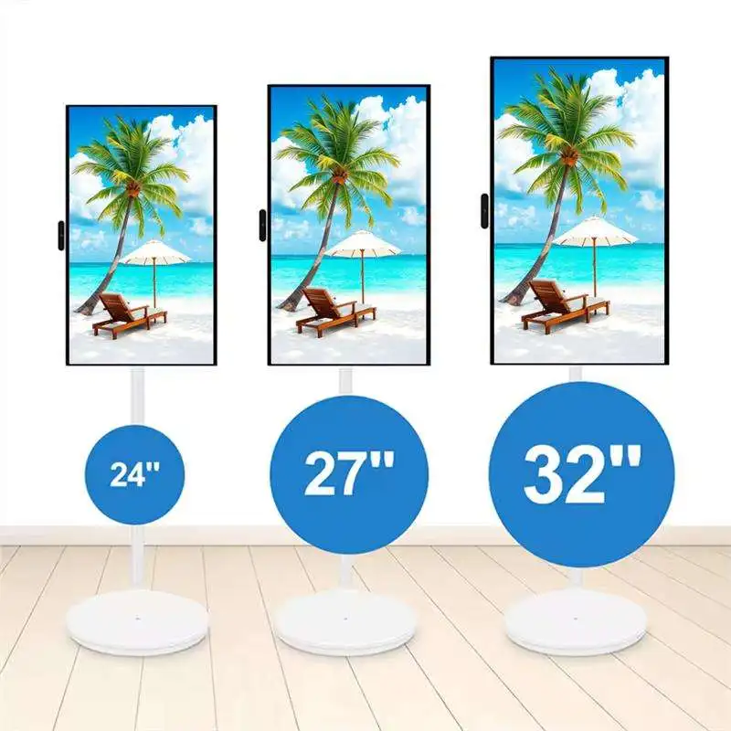 32Inch Mobile Portable TV Wireless Lcd Android Tv 1080p Movable Smart Television for Classes Touch Screen Smart Tv