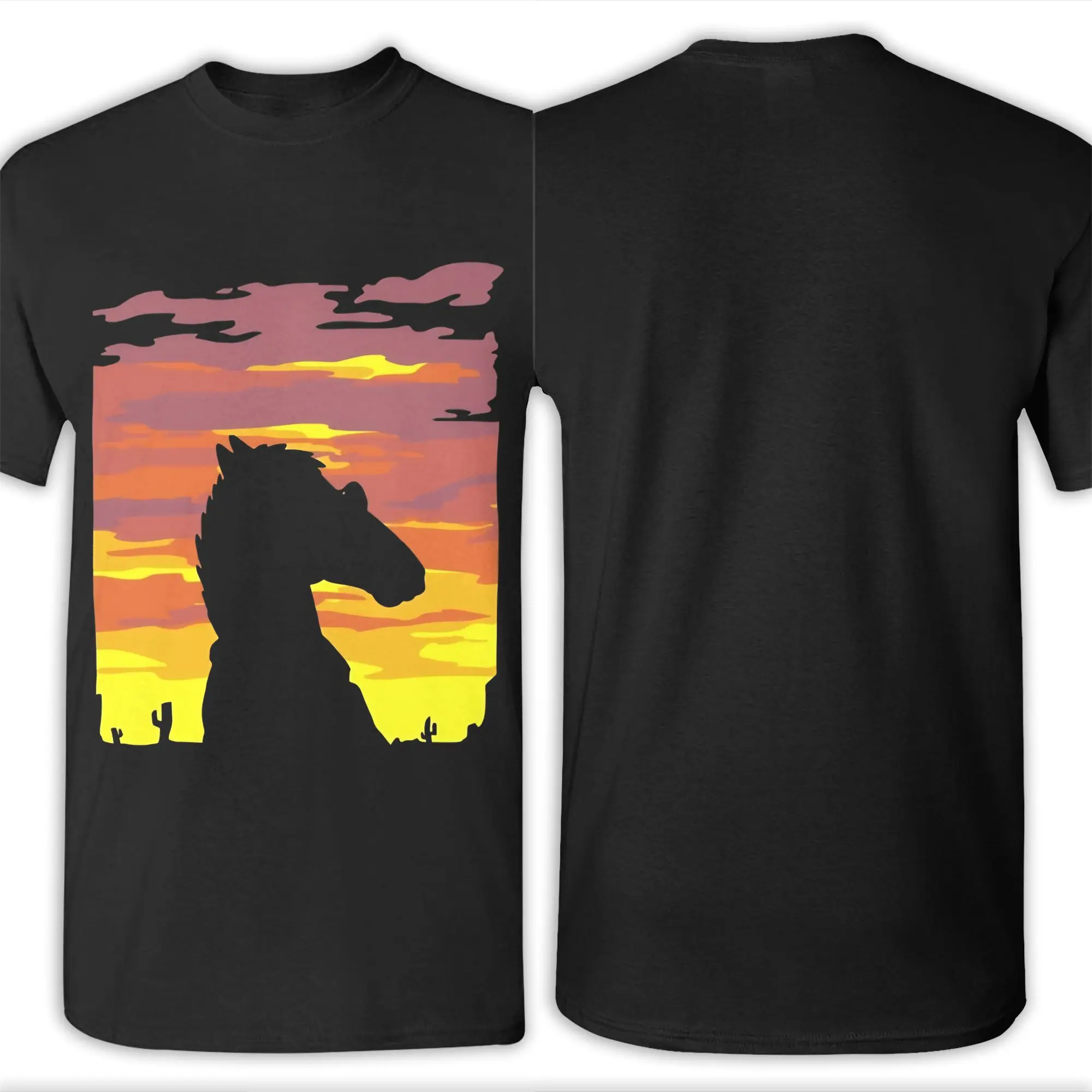 EVENING SHADOW B BoJack Horsemans Lustiges T-Shirt aus 100 % Baumwolle B-BoJack Horsemans Tops T-Shirts für Männer – Detail 6