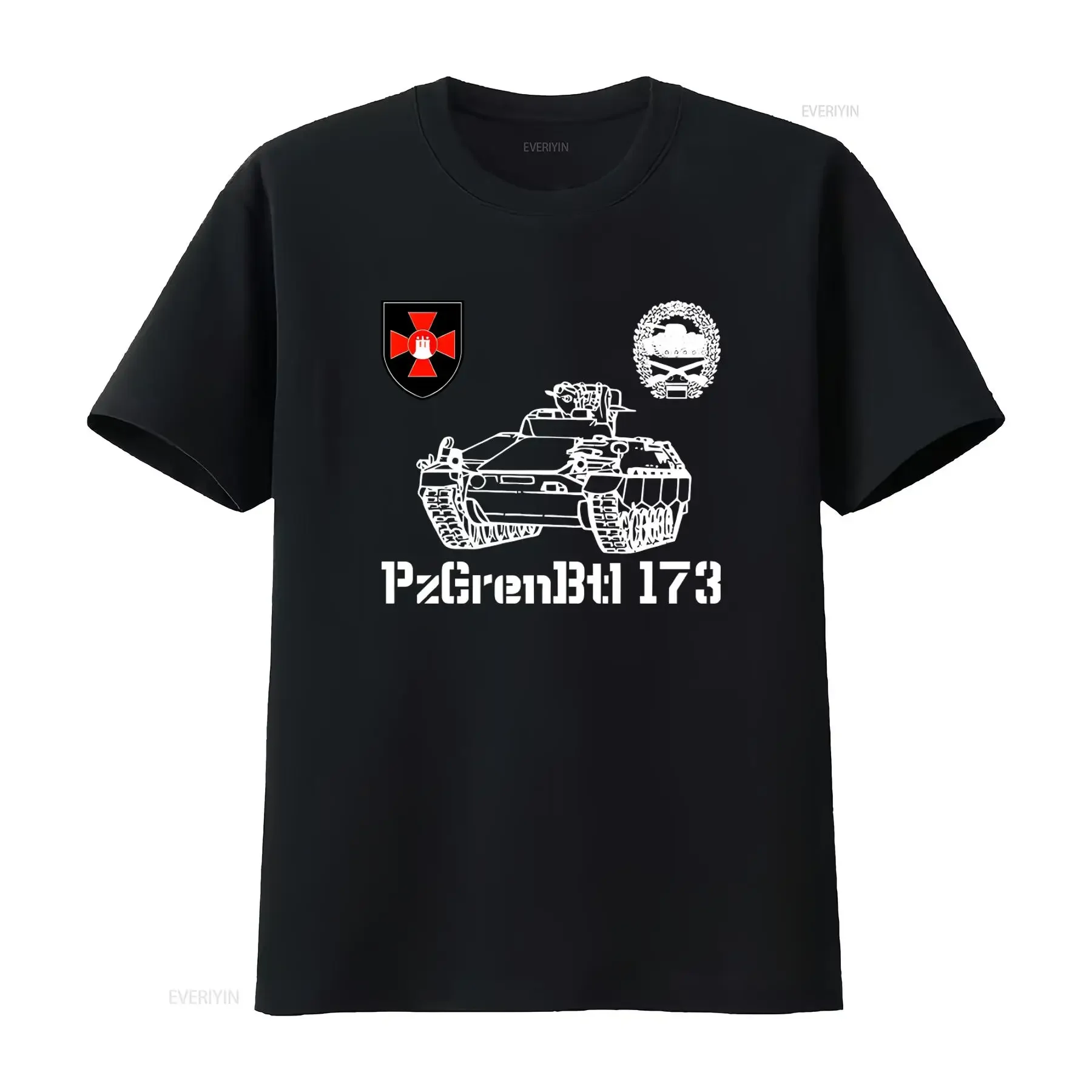 Cool Tank Grenadier Battalion 173 with Shooter Bundeswehr Design T shirt 6612 vintage Washed Top For Everyday Wear Stylish
