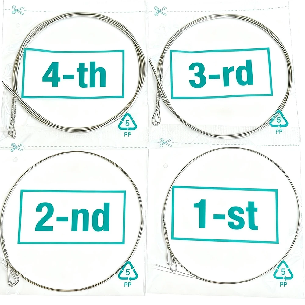Mandolinensaiten, plattierter Stahl, versilberte Kupferlegierung, umsponnen, heller Ton und einfache Spielbarkeit für Mandolinteile und Zubehör – Detail 6