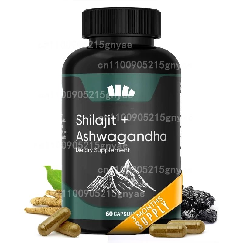 

Мужские и женские капсулы Shilajit, чистая гималайская добавка 16 000 мг — поддерживает жизненную силу и здоровье с 60 капсулами