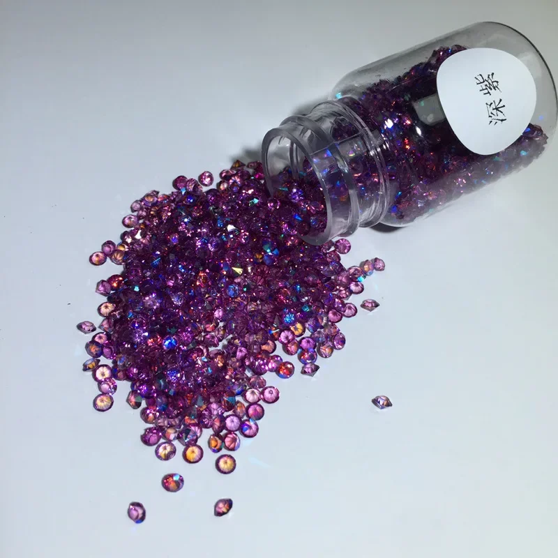 Colorful 3D Fake Diamond Bead AB Color Resin Work Shaker Filling Assorted 3mm Beads Water Droplet Micro Bead Resin Art Supplies