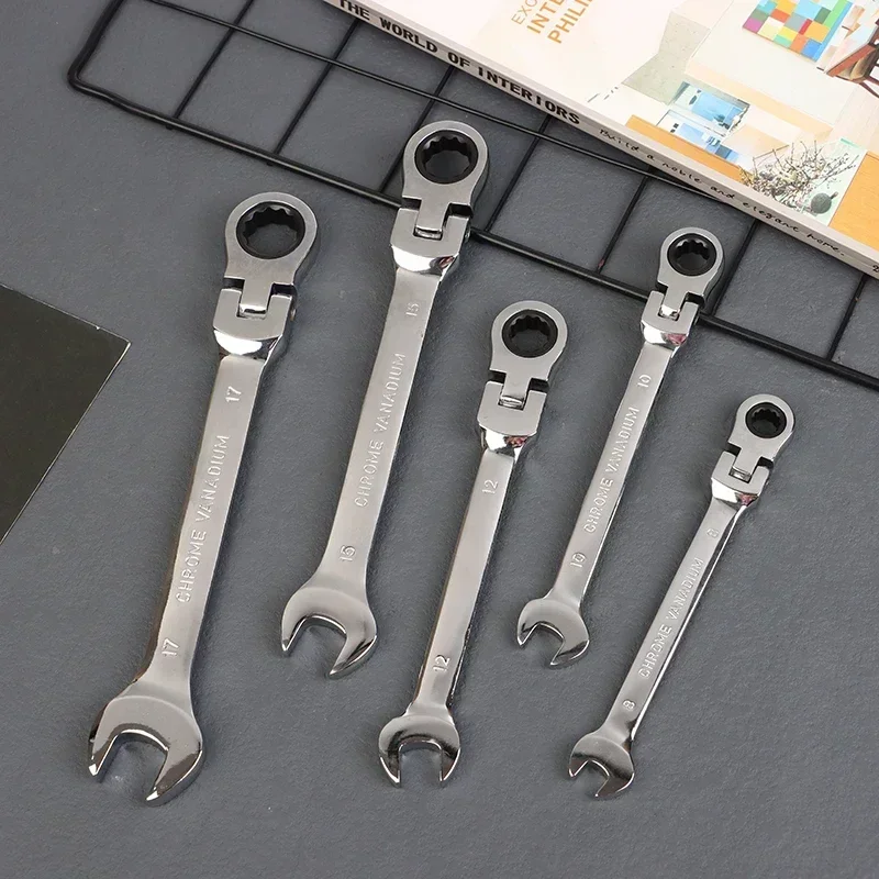 1PCS Ratchet Gears Ratchet Wrench Double Head Spanners Gears Multi Combination Wrenches Nut Spanner
