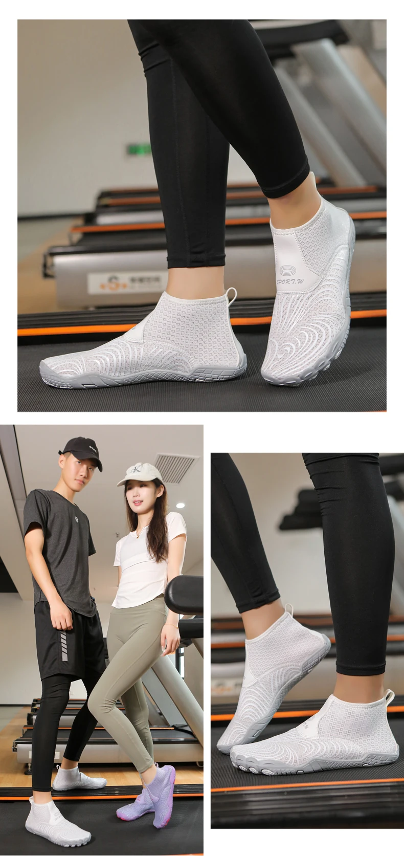 EOCENE High-Top Wasserschuhe für Tauchen, Indoor-Springseiltraining, Yoga, Barfuß-Schwimmen, Strand, Schnorcheln, Surfen, Fitness, Schnittschutz – Detail 14