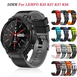 22mm Watch Replacement Strap For LEMFO K22 PRO Wristband Silicone Smartwatch Band For LEMFO K22 K27 K37 LEM56 DM50 Belt Bracelet