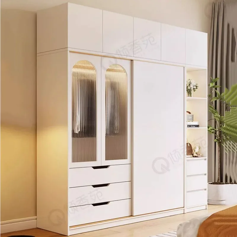 الأبيض الشمال خزانة معلقة أدراج التخزين خزانة غرفة النوم الخشبية الملابس المنظم Rangement Chambre أثاث المنزل