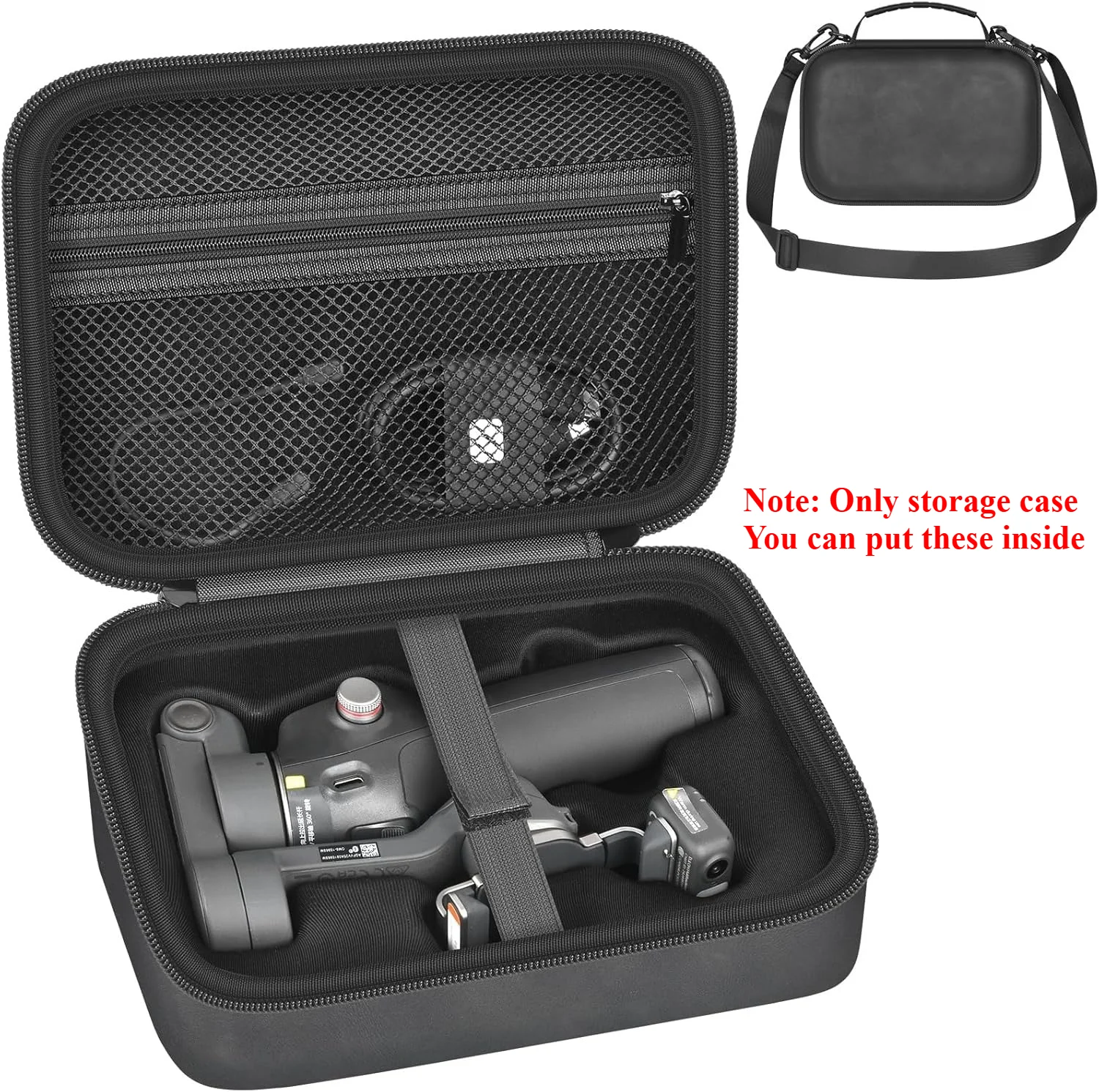 Tragetasche kompatibel mit DJI Osmo Mobile 8/ 7P/ 7 Gimbal-Stabilisator, Harte Reisetasche mit Schultergurt für iPhone