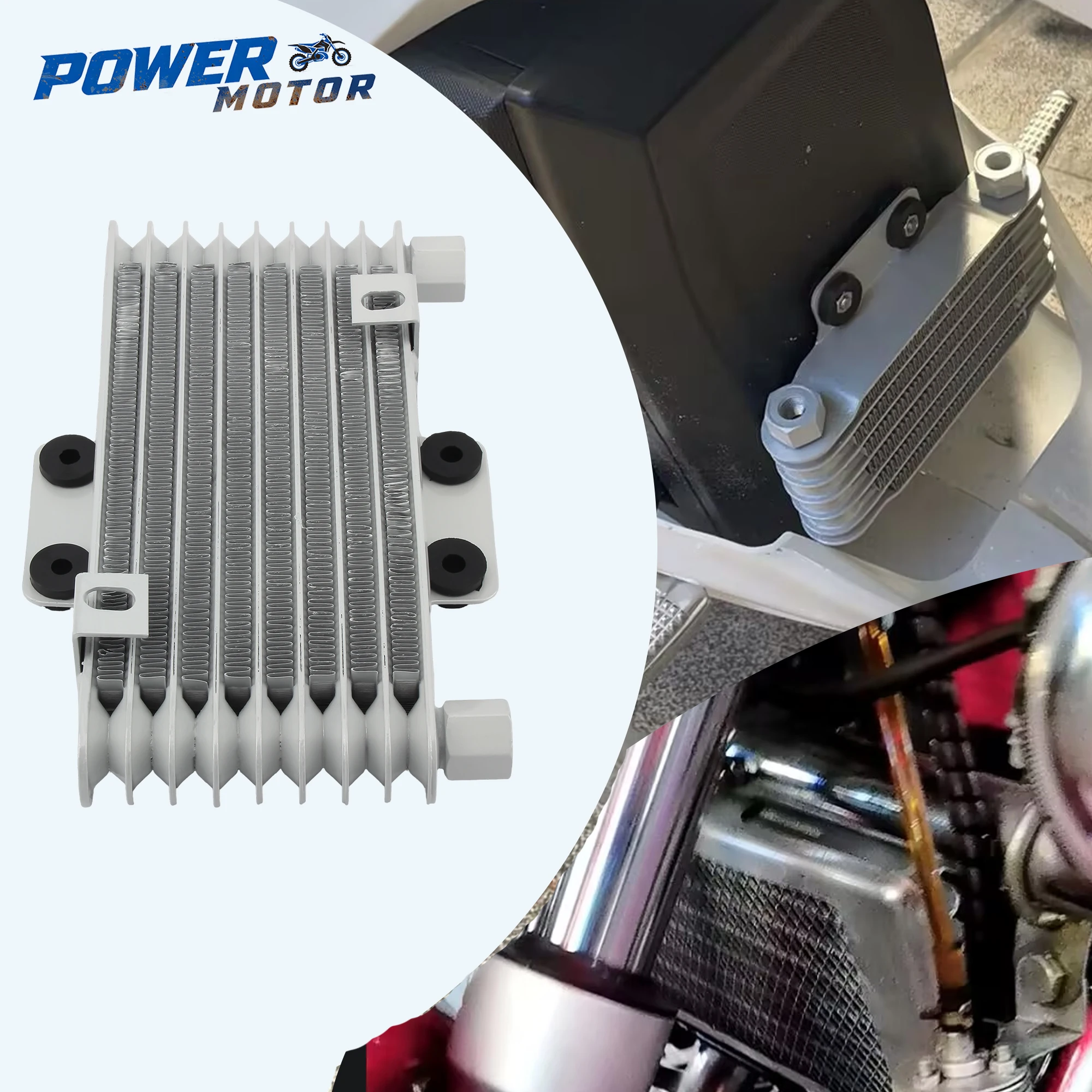 

Universal Motorcycle Oil Cooler Aluminum 125ml Engine Oil Cooling Radiator M12*1.25 for Dirt Bike Motorbike Accessories