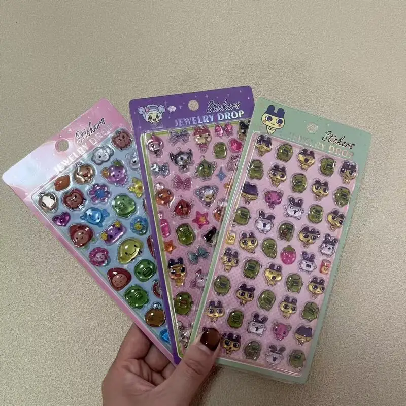 

Cartoon Tamagotchi Cute 3D Sticker Creative Adhesive Sticker Toy Diy Phone Case Computer Birthday Gifts for Boys and Girls