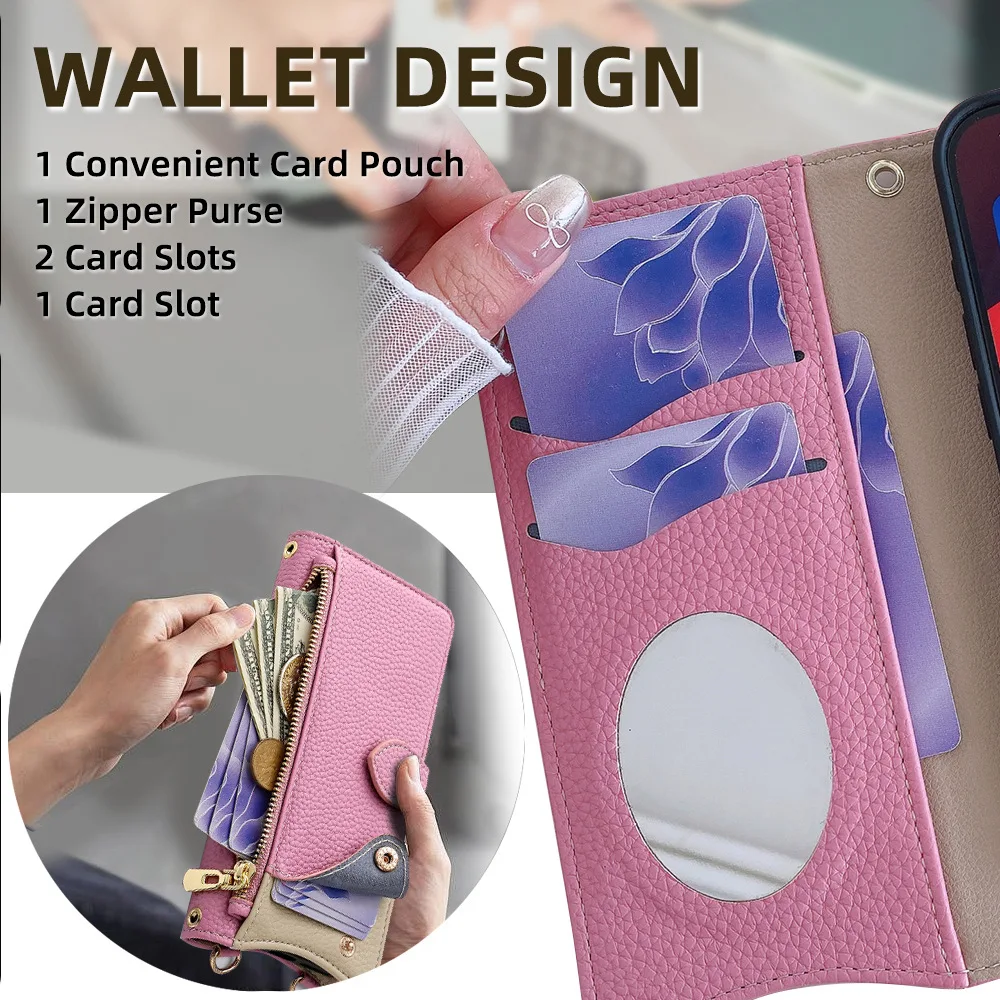 

Leather Phone Case for Samsung S25 Ultra S24 Plus S23 S22 FE Wallet Case S26 EDGE Flip Cover Card slots Shell Phone Accessories