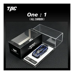 TPC In Stock 1:64 ONE All Carbon Fiber Hood Opened Diecast Diorama Model Collection Miniature Toys