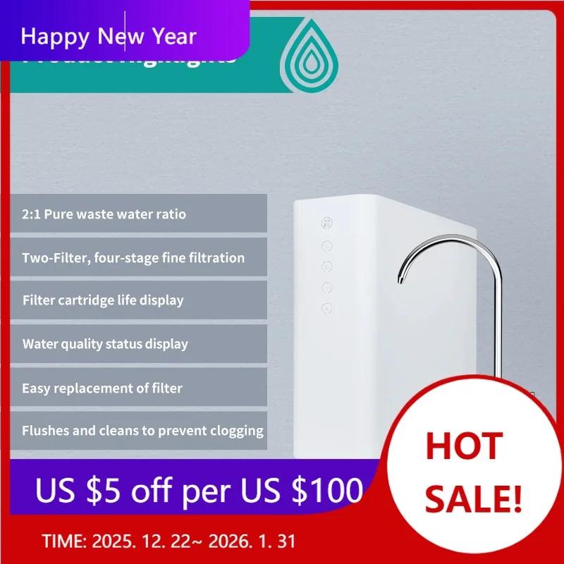 Electric RO Water Purifier 2 Filters 3 Stages Filtration for Home Use Iron  Health Drinking Water Filter System Hotels