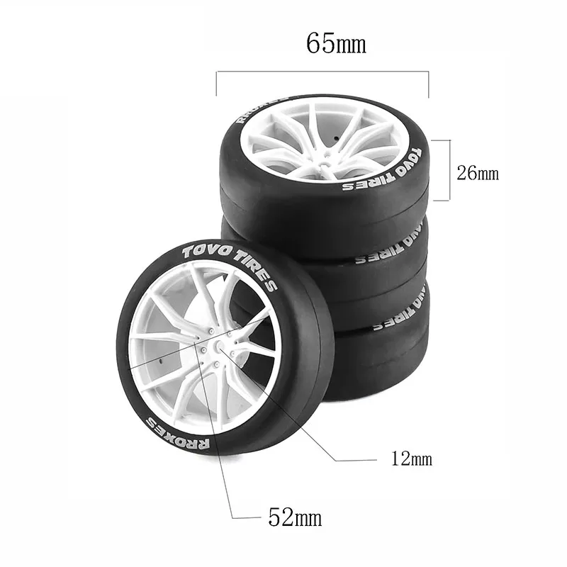 RC 4pcs Unlimited Drift Car Remote Control Pull Rally opona i piasta koła do 1/10 RC Car HSP Wltoys 144001 124018 124019 124017