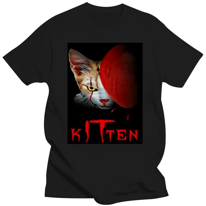 It Cat Balloon Kitten Halloween Gift Black Men Cotton S-6Xl T Shirt Brand Fashion Tee Shirt