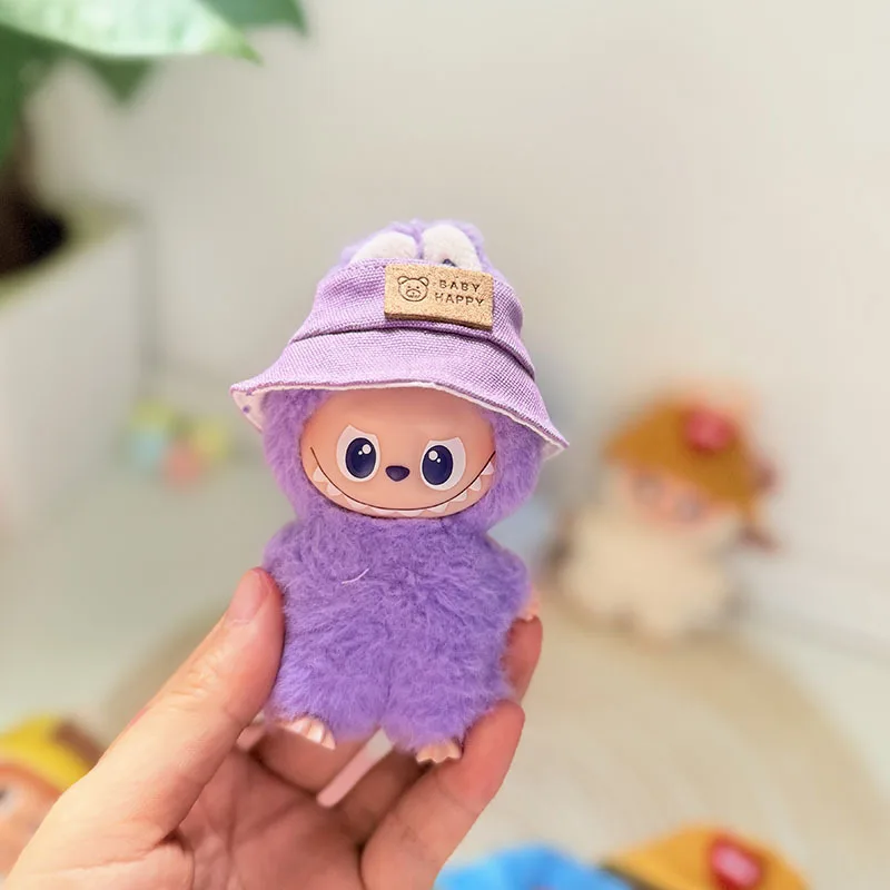 Clothes For 4th Gen LABUBU 10cm Pin For Love Series 4.0 Gen Mini Hat Accessories Hanging Decor Pink Heart Hat Yellow Hat - view 6