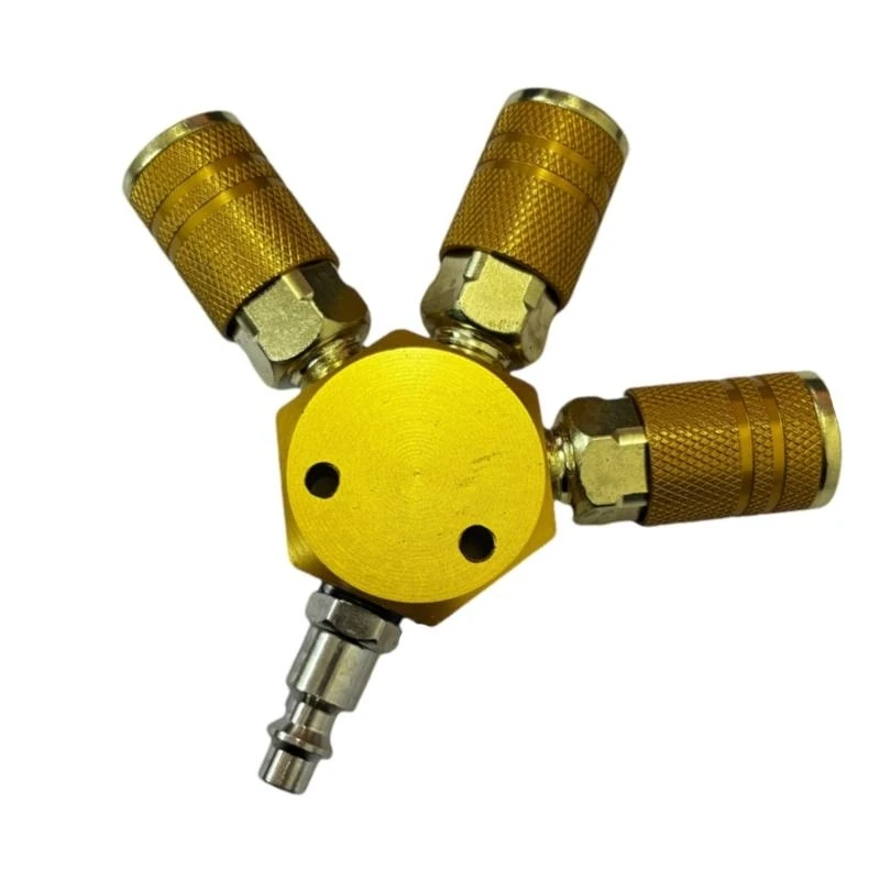 Splitter manifold kompresor udara manifold konektor cepat selang splitter .y5ga