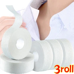 Rollo de pegatinas autoadhesivas desechables para Cuello de camisa, almohadillas para el sudor, cinta transparente absorbente para eliminar el sudor, 1/2 unidades