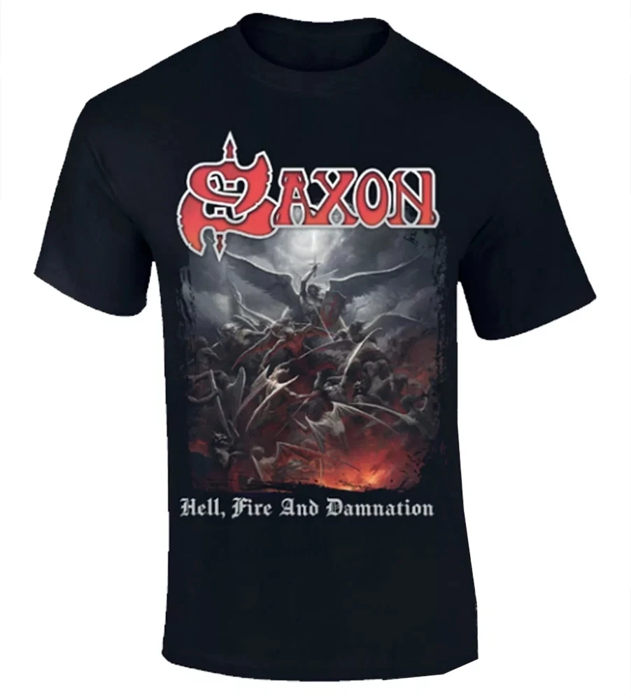 Saxon 2026 Baumwoll-T-Shirt für Herren, alle Größen S-5XL, kurzärmelig, MR-Grafik-T-Shirts, T-Shirt für Herren