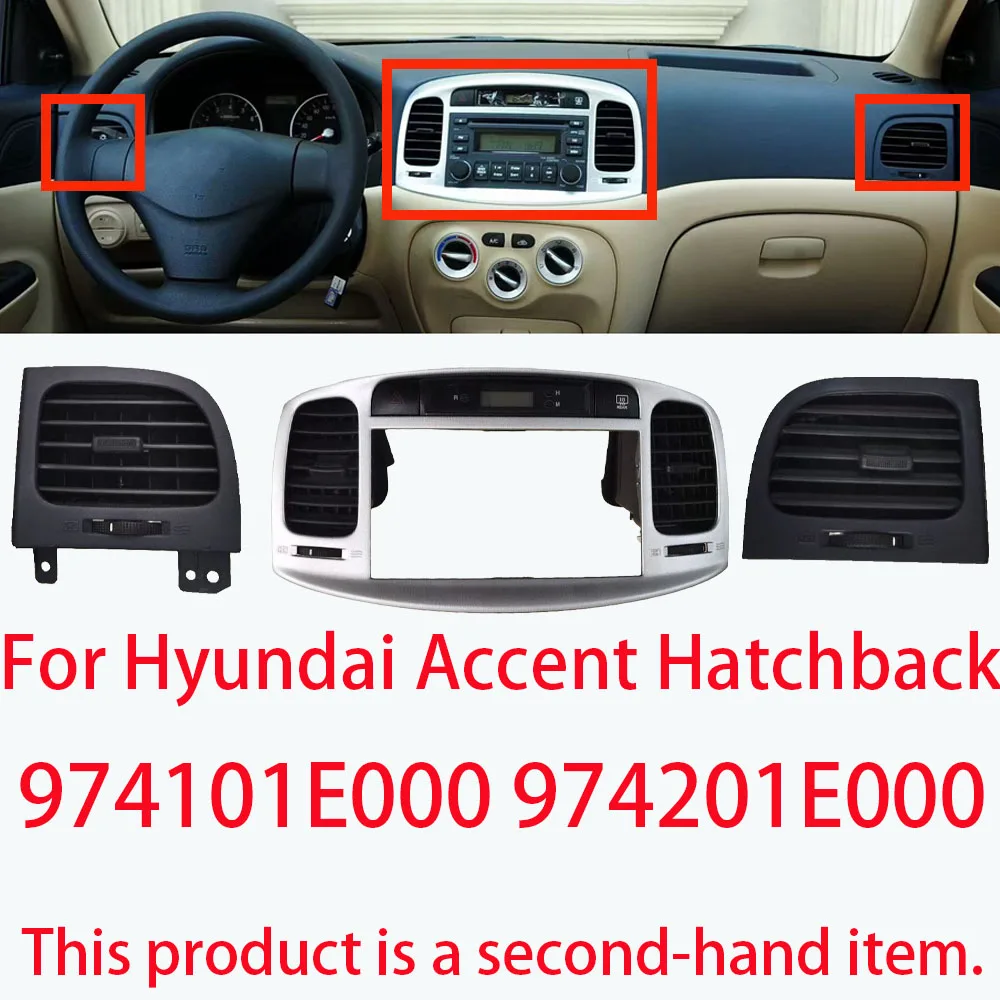 

LINGJIE 2Pcs Front Central Dashboard Air Vent Outlet Grill Panel For Hyundai Accent Hatchback 2006-2011 974101E000 974201E000