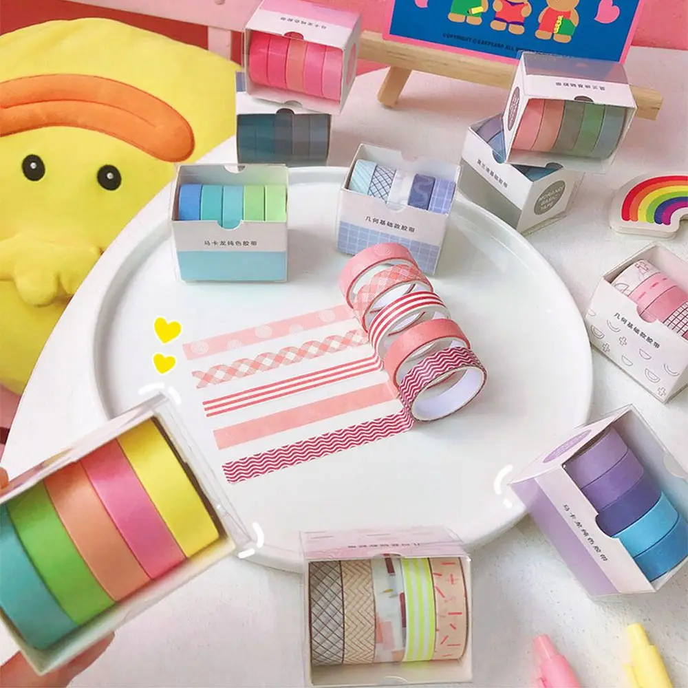 5 Rollen niedlichen Cartoon Klebeband Klebeband dekorative Briefpapier Washi Tape Set Hand Konto Aufkleber